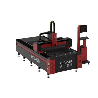 มอเตอร์เซอร์โว Yaskawa ความละเอียดสูง 3015 เครื่องตัดไฟเบอร์เลเซอร์ 1000W โลหะแผ่น