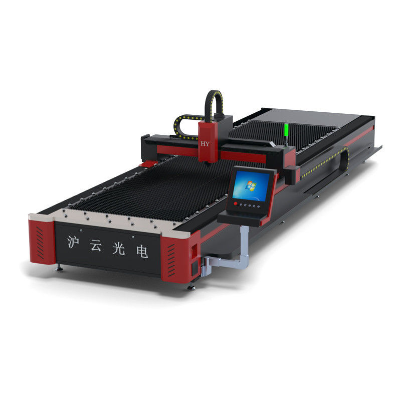 7000 กิโลกรัมน้ําหนัก HIWIN Guiderail 18x18 50w CNC เครื่องตัดเลเซอร์ไฟเบอร์ใน Jinan 1530