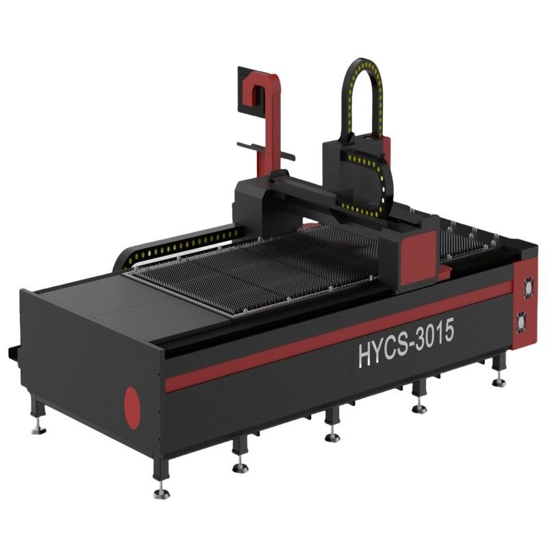 มอเตอร์เซอร์โว Yaskawa ความละเอียดสูง 3015 เครื่องตัดไฟเบอร์เลเซอร์ 1000W โลหะแผ่น
